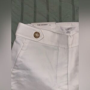 LOFT White Skinny Pants